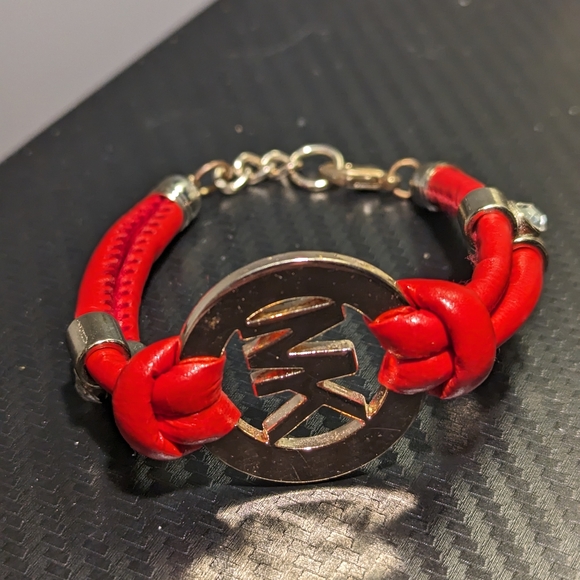 Michael Kors Red Leather Bracelet - Picture 2 of 4